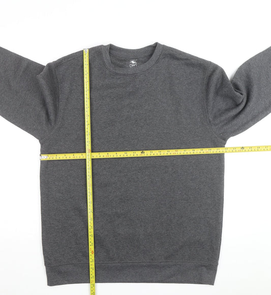 Athletic Works Mens Grey Crew Neck Pullover Sweatshirt M Regular Fleece