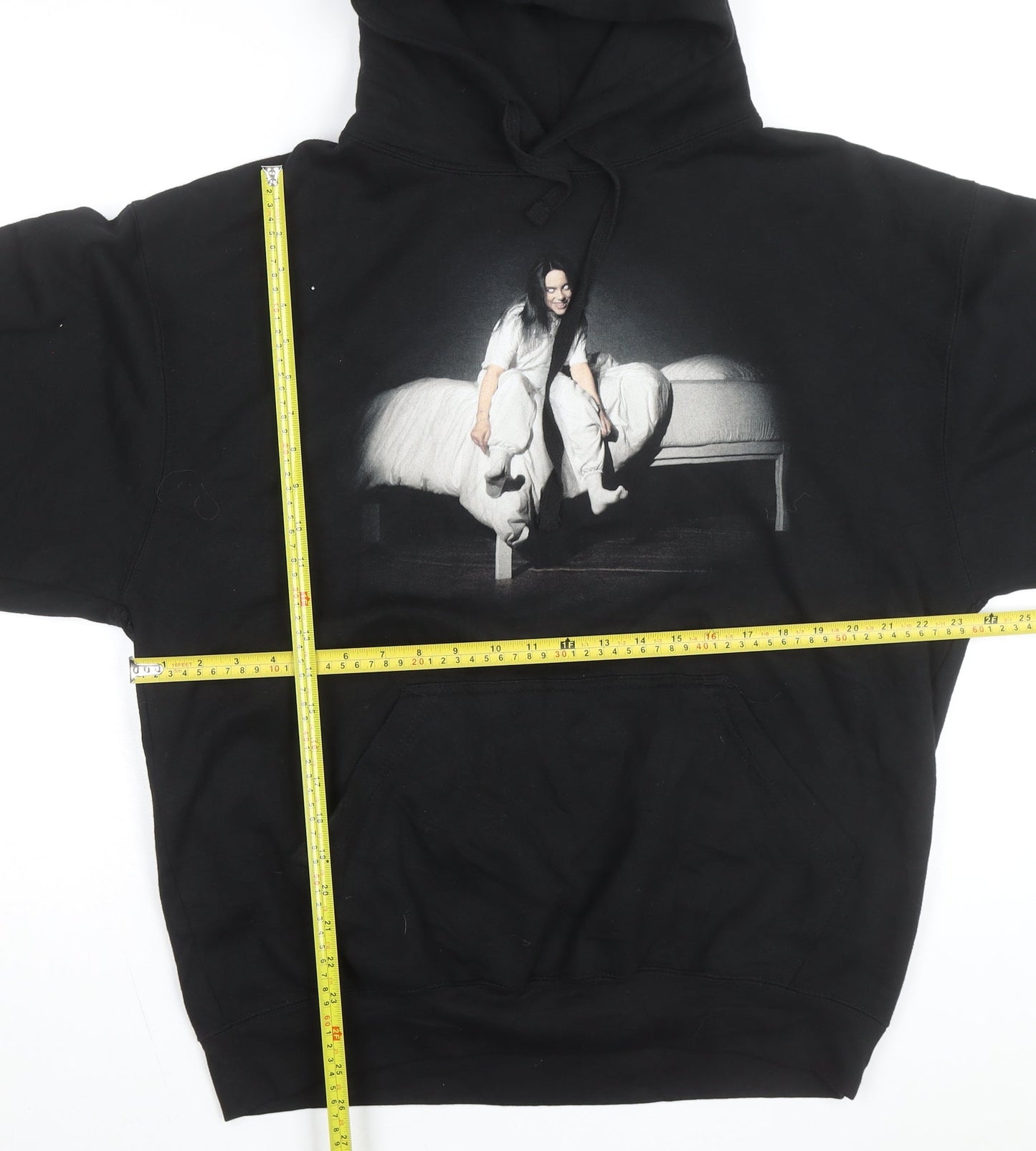 Billie Eilish Unisex Black XL Pullover Hoodie Graphic Fleece