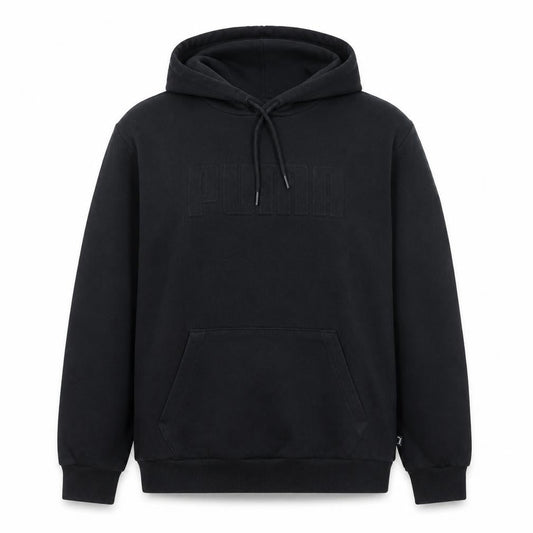 Puma Men's Black Pullover Hoodie Medium Fleece Sportswear