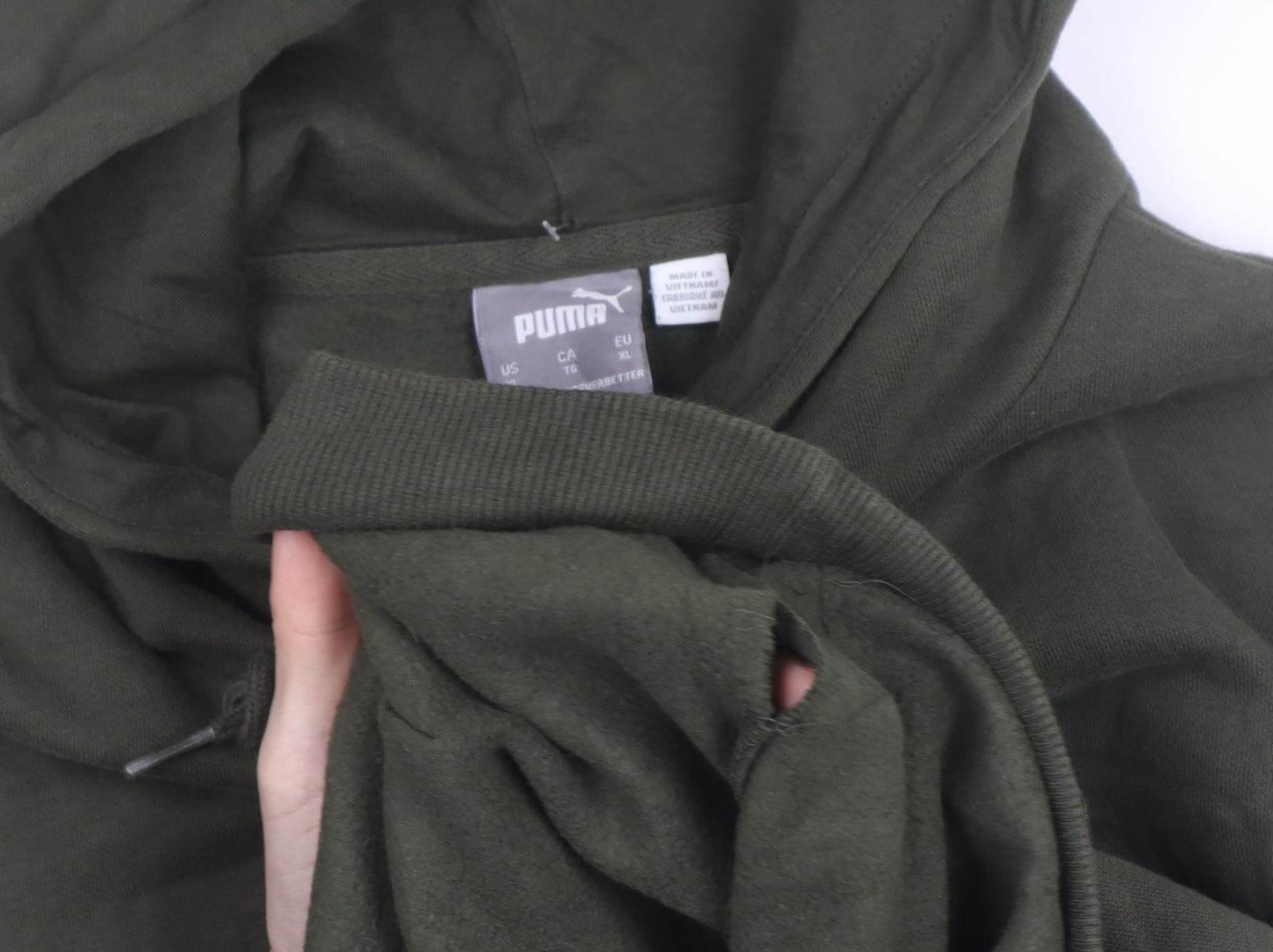 Puma Men’s Green XL Pullover Hoodie Fleece Sweatshirt