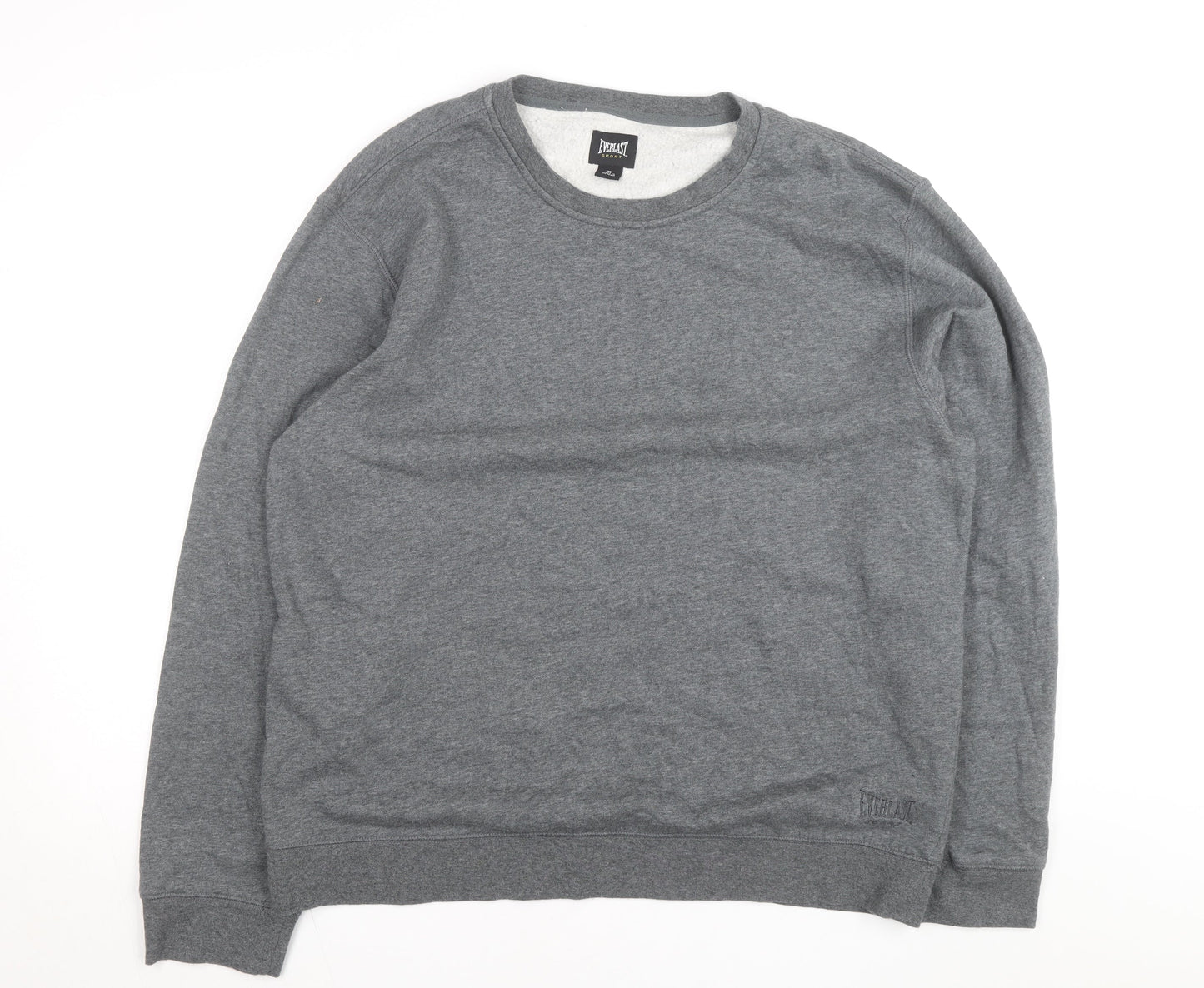 Everlast Men’s Grey XL Fleece Lined Crew Neck Pullover Sweatshirt