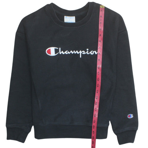 Champion Men's Black Reverse Weave Sweatshirt S Pullover Crew Neck