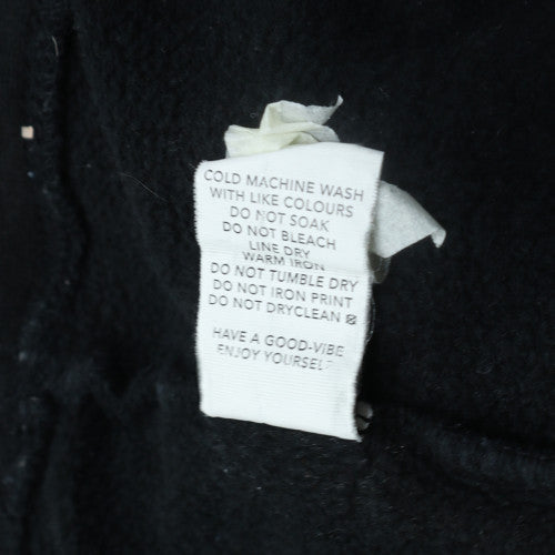 Stussy Men's Black Pullover Logo Hoodie Size M Fleece