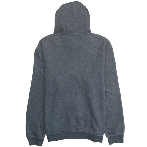 Calvin Klein Men's Grey XL Full Zip Hoodie with Logo Design