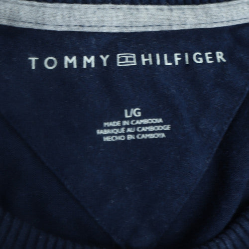 Tommy Hilfiger Men's Blue Crew Neck Pullover Sweatshirt Size L