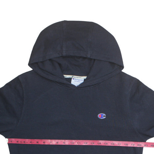 Champion Men's Black Pullover Hoodie Size S Classic Fleece Sweatshirt