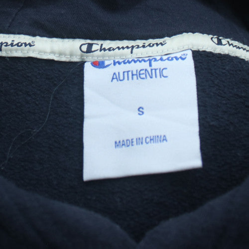 Champion Men's Black Pullover Hoodie Size S Classic Fleece Sweatshirt