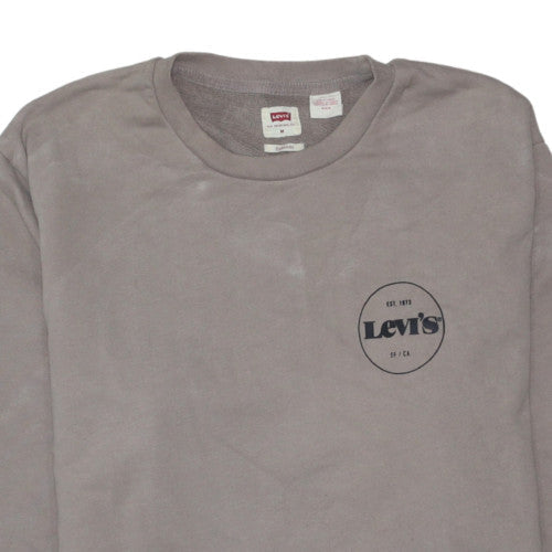 Levi's Men's Grey Crew Neck Pullover Sweatshirt M Standard Fit