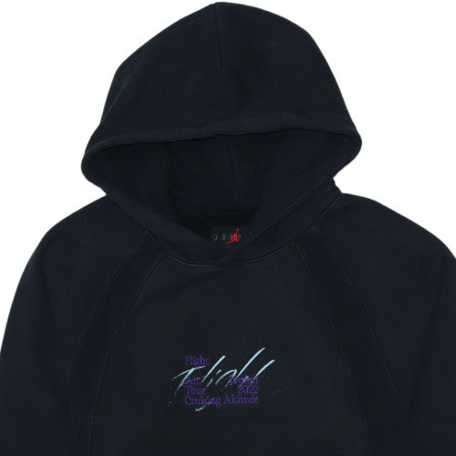Nike Jordan Men's Black Pullover Hoodie Small Graphic Embroidered Sportswear