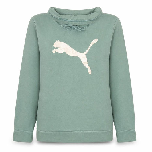 Puma Womens Green Pullover Sweatshirt Size 12 Long Sleeve Logo
