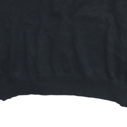 Ralph Lauren Men's Black 2XL Cotton V-Neck Jumper Classic Knitwear