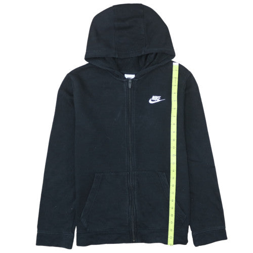 Nike Boys Black Full Zip Hoodie XL 158-170cm Fleece Sweatshirt
