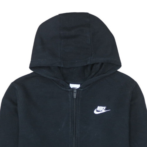 Nike Boys Black Full Zip Hoodie XL 158-170cm Fleece Sweatshirt