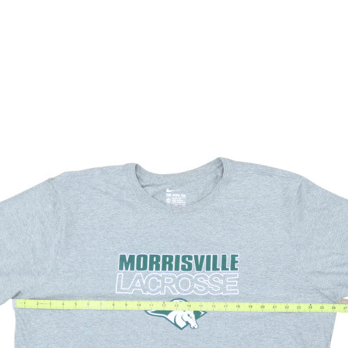 Nike Men's Grey Morrisville Lacrosse Athletic Fit T-Shirt XXL