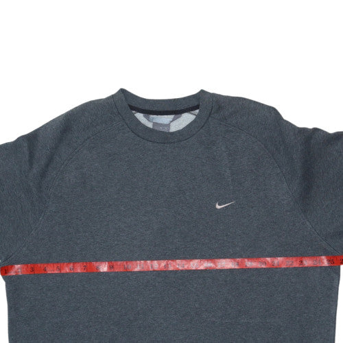 Nike Men's Grey XL Pullover Fleece Sweatshirt Crew Neck Regular Fit