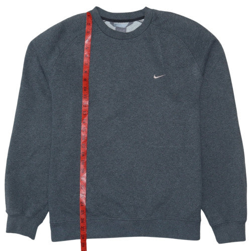 Nike Men's Grey XL Pullover Fleece Sweatshirt Crew Neck Regular Fit