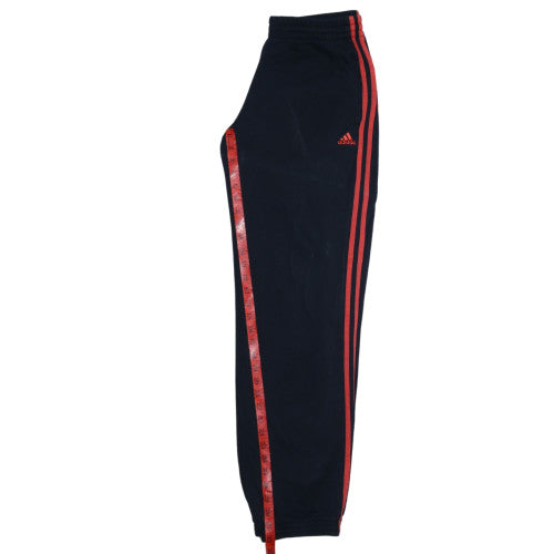 Adidas Men's Black Red Track Pants M Regular Fit Fleece Trousers