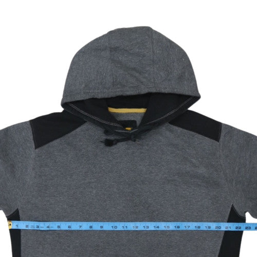 Caterpillar Mens Grey Pullover Hoodie M Regular Fit Fleece