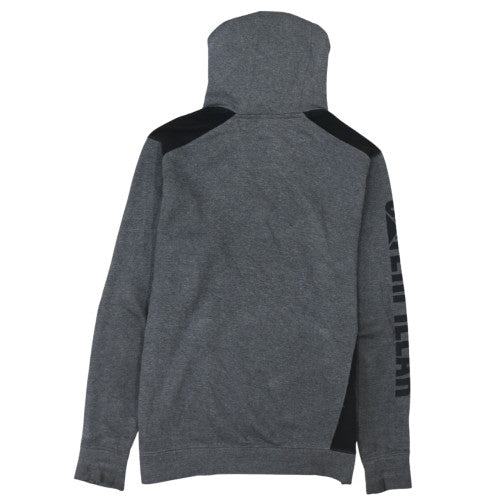 Caterpillar Mens Grey Pullover Hoodie M Regular Fit Fleece