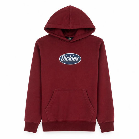 Dickies Men's Red Pullover Hoodie Small Graphic Fleece Sweatshirt