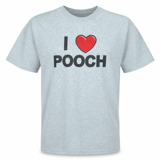 Champion Men's Grey 'I Love Pooch' Graphic T-Shirt Size 2XL