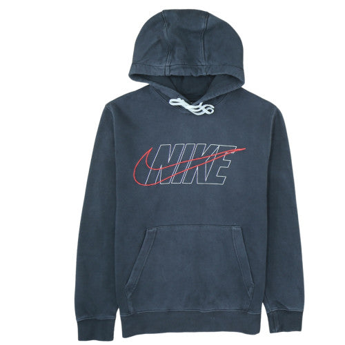 Nike Men's Blue Pullover Hoodie Medium Graphic Logo Sportswear