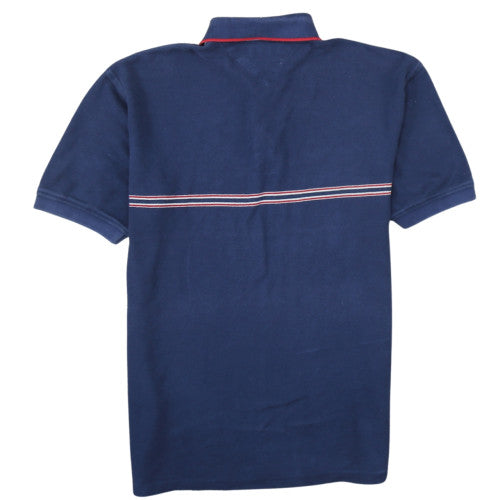 Tommy Hilfiger Men's Blue XL Striped Cotton Polo Shirt