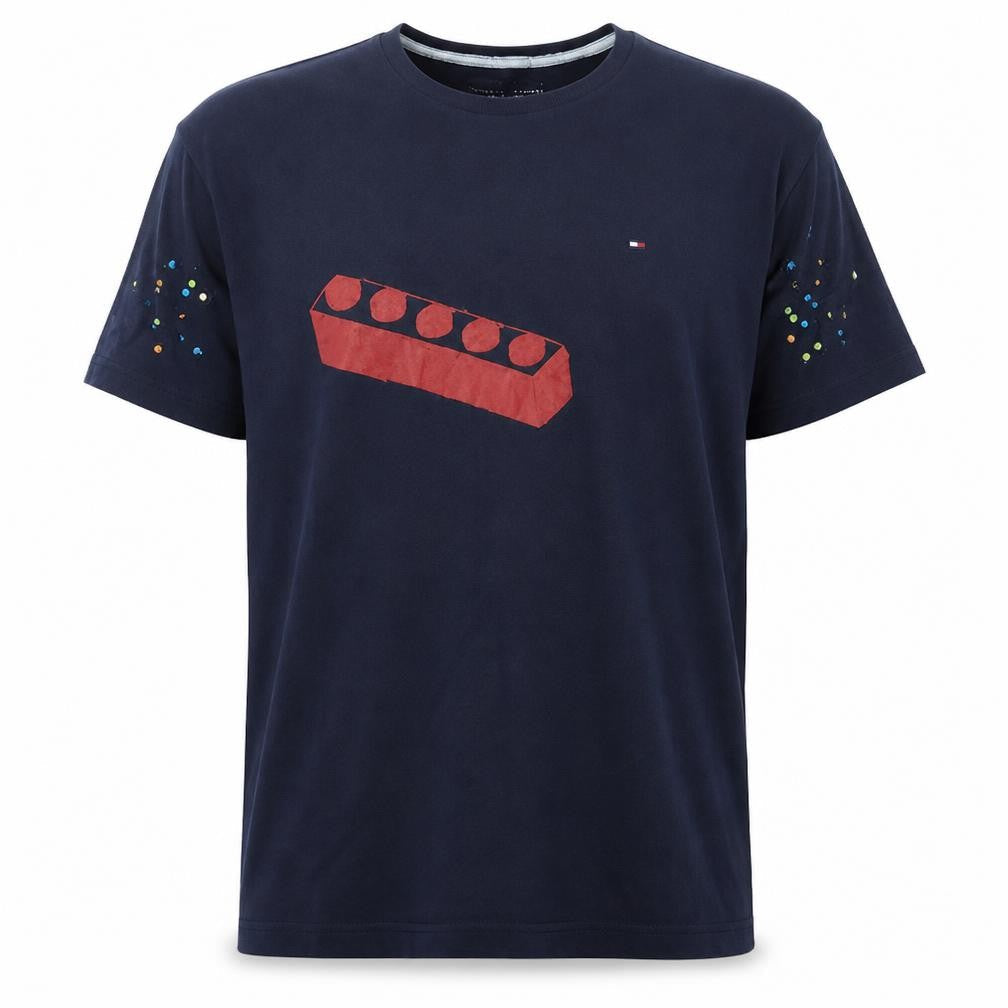 Tommy Hilfiger Men's Navy Graphic Short Sleeve Crew Neck T-Shirt XXL