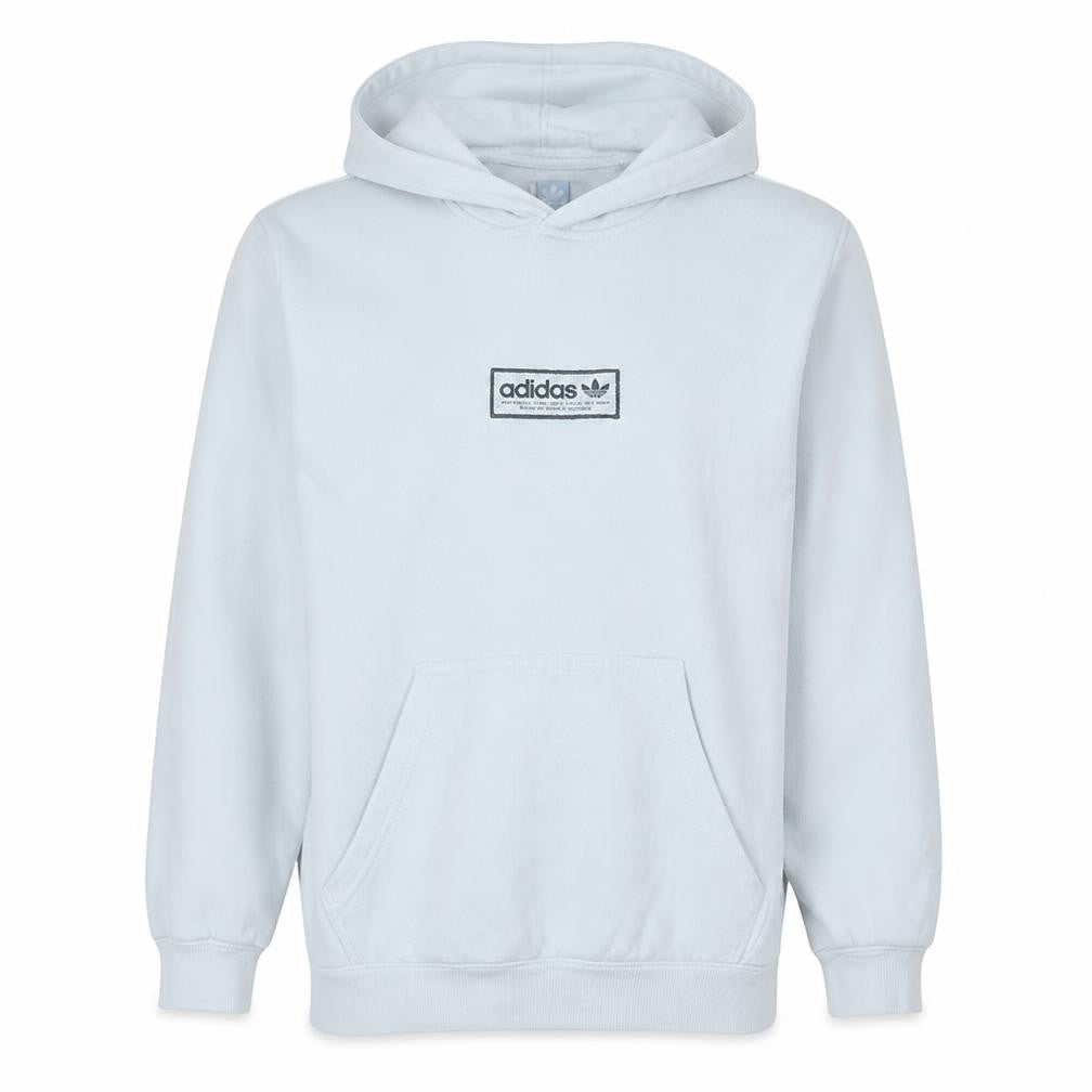 Adidas Mens White Pullover Fleece Hoodie Size M