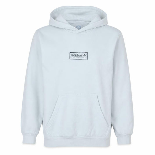 Adidas Mens White Pullover Fleece Hoodie Size M