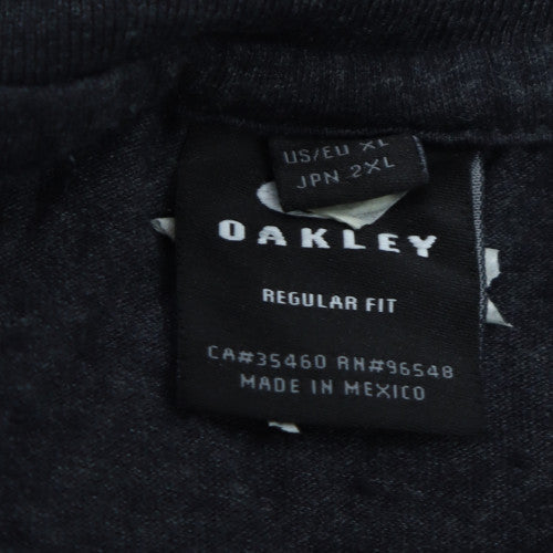 Oakley Mens Black Camouflage Logo Regular Fit T-Shirt XL