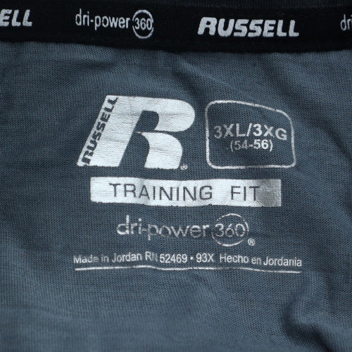 Russell Mens Black 3XL Training Fit Dri-Power T-Shirt
