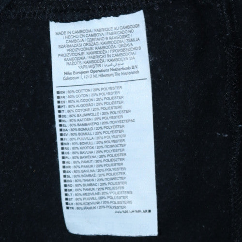Nike Men's Black Crew Neck Fleece Pullover Sweatshirt M