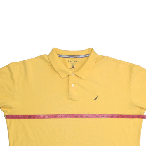 Nautica Men's Yellow Short Sleeve Polo Shirt XXL Classic Fit