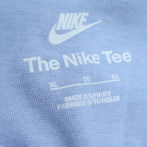 Nike Womens Blue Daisy Logo Short Sleeve Cotton T-Shirt XL