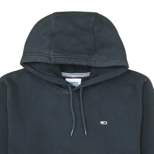 Tommy Jeans Men’s Black Pullover Hoodie L Regular Fleece Logo