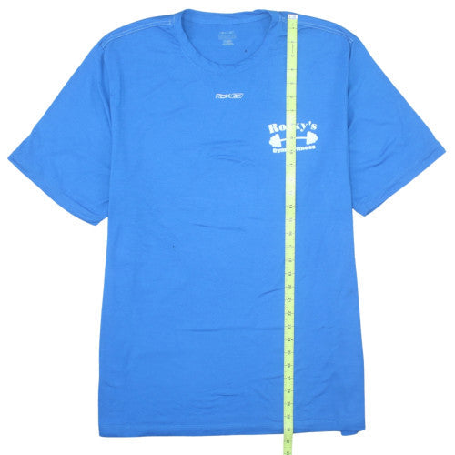 Reebok Men's Blue Rocky's Gym & Fitness Crew Neck Short Sleeve T-Shirt L