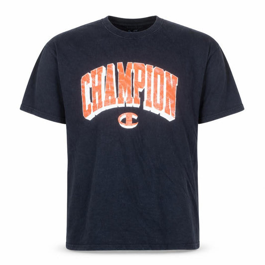 Champion Men's Black 3XL Crew Neck Graphic Print T-Shirt