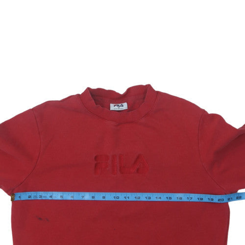 Fila Womens Red Crew Neck Pullover Sweatshirt Size 14