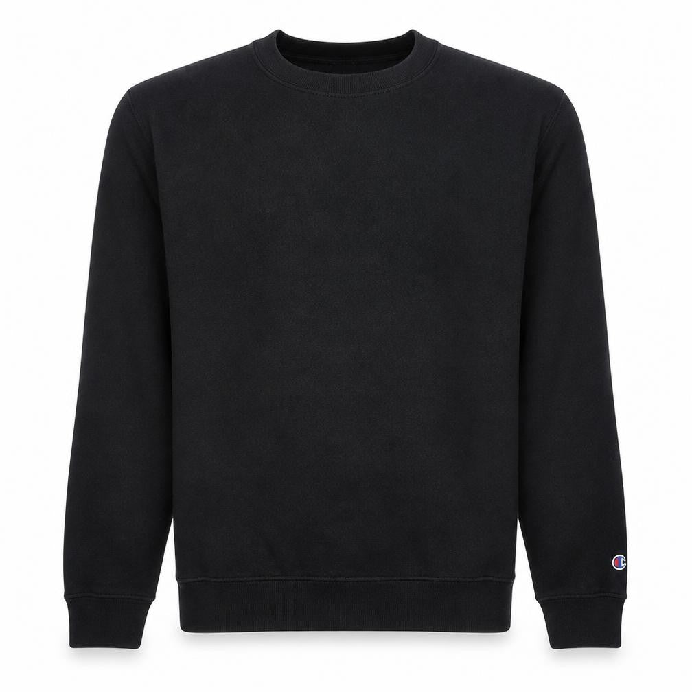 Champion Men’s Black Pullover Sweatshirt Medium Fleece Crew Neck