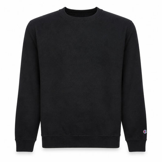 Champion Men’s Black Pullover Sweatshirt Medium Fleece Crew Neck