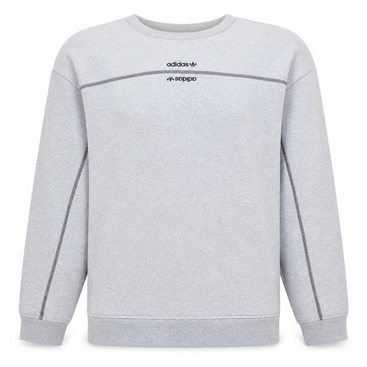 Adidas Men's Grey Crew Neck Sweatshirt Size M Classic Casual Style