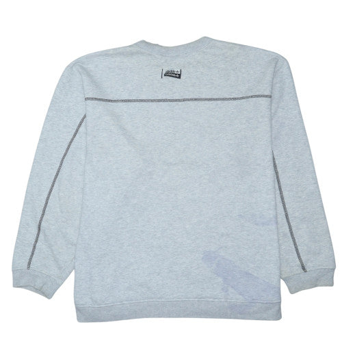 Adidas Men's Grey Crew Neck Sweatshirt Size M Classic Casual Style