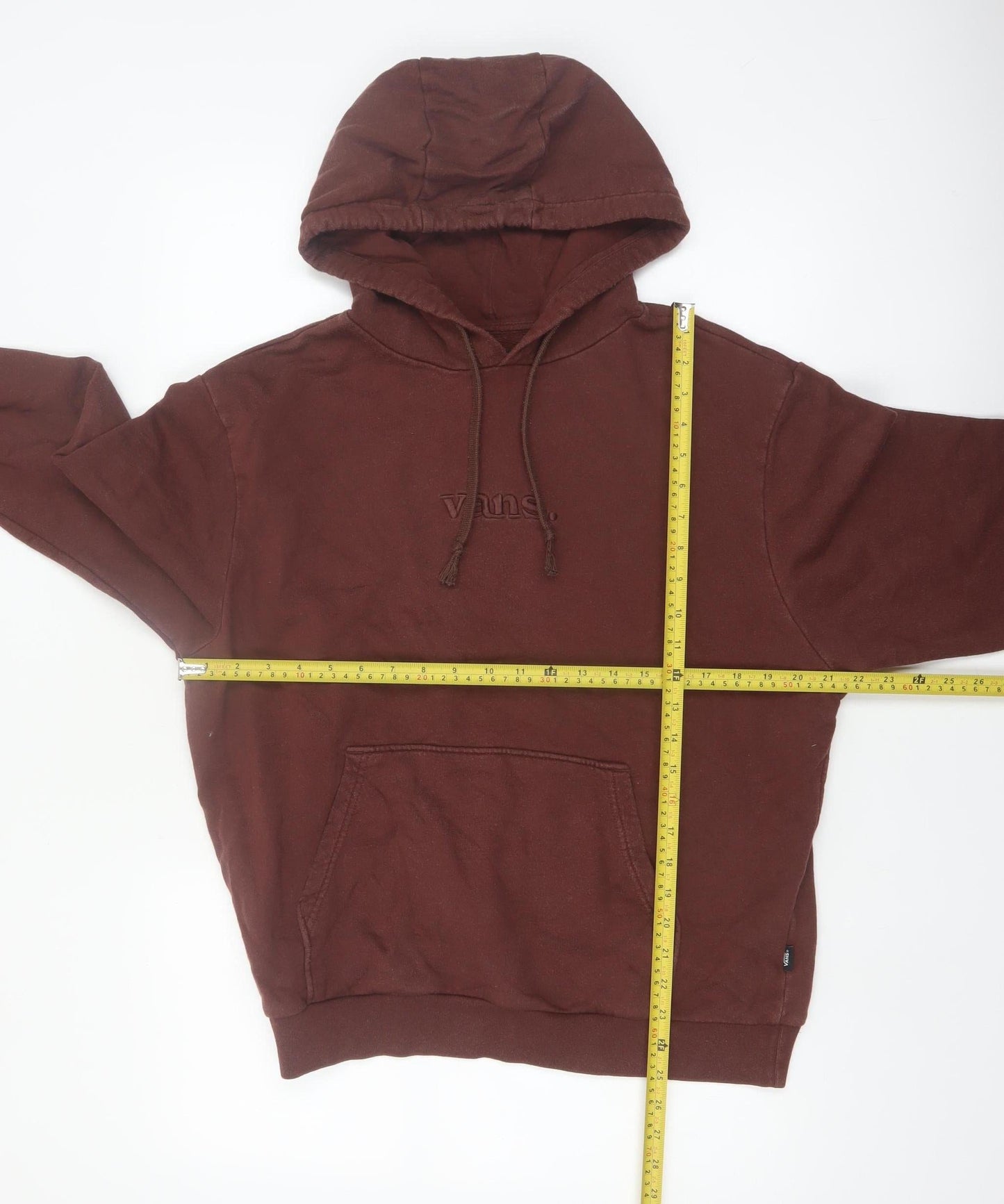 Vans Men's Brown Relaxed Fit Pullover Hoodie Medium