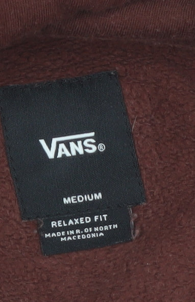 Vans Men's Brown Relaxed Fit Pullover Hoodie Medium