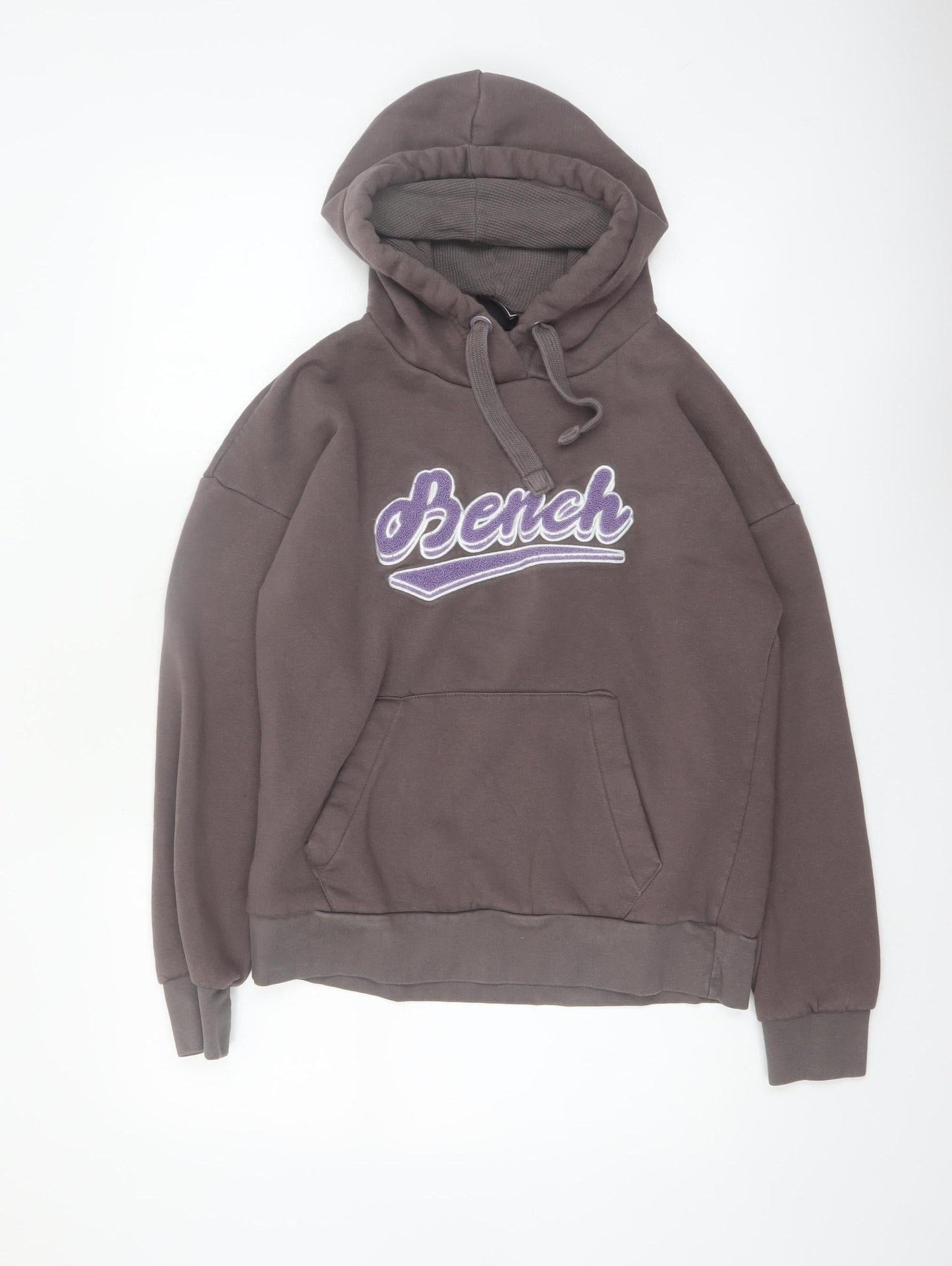 Bench Womens Brown L Hoodie Pullover 70% Cotton 30% Polyester