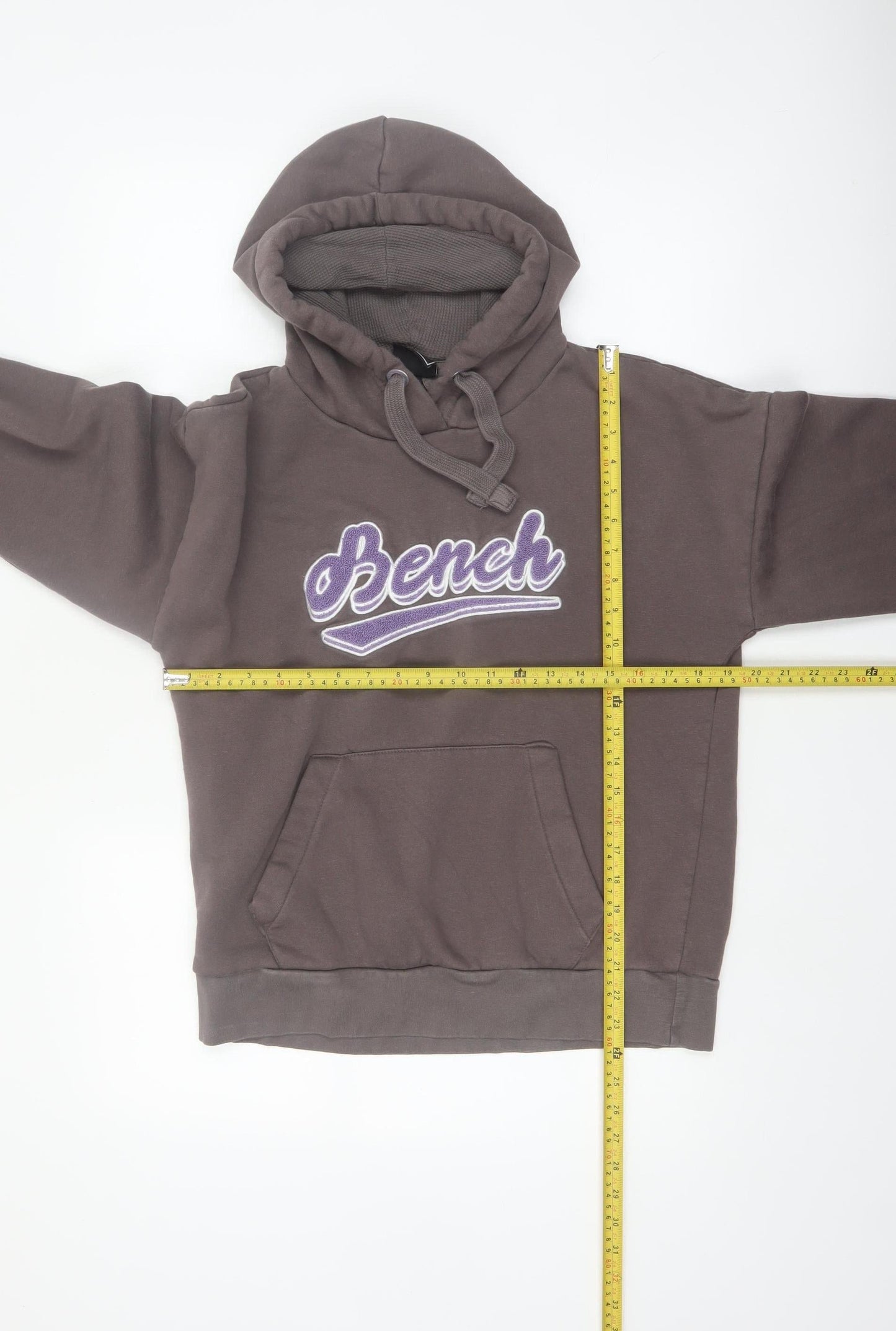 Bench Womens Brown L Hoodie Pullover 70% Cotton 30% Polyester