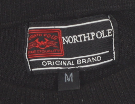 Northpole Men’s Black Argyle Knit Pullover Jumper Size M