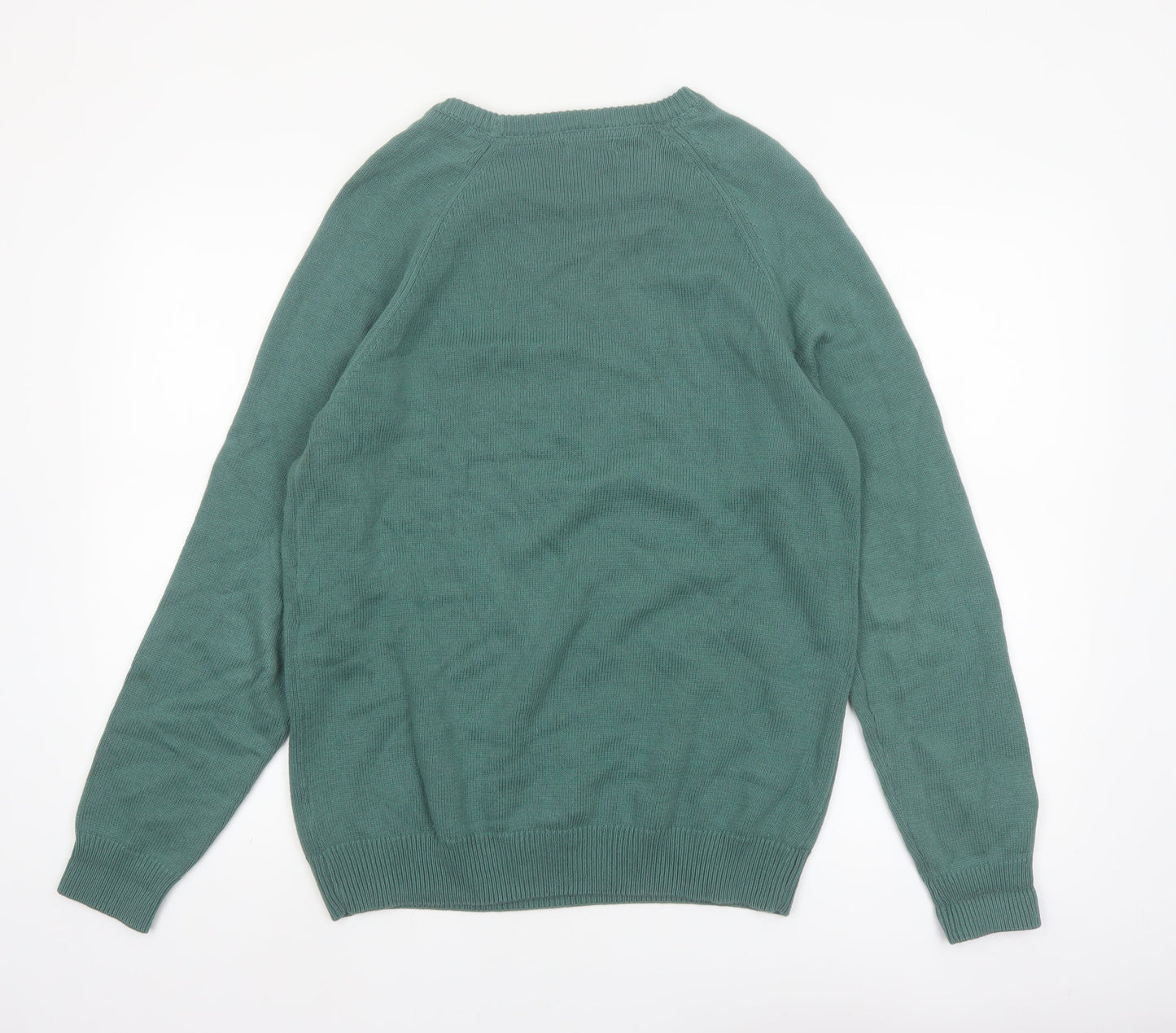 Cotton Traders Men’s Green Cotton Crew Neck Pullover Jumper M