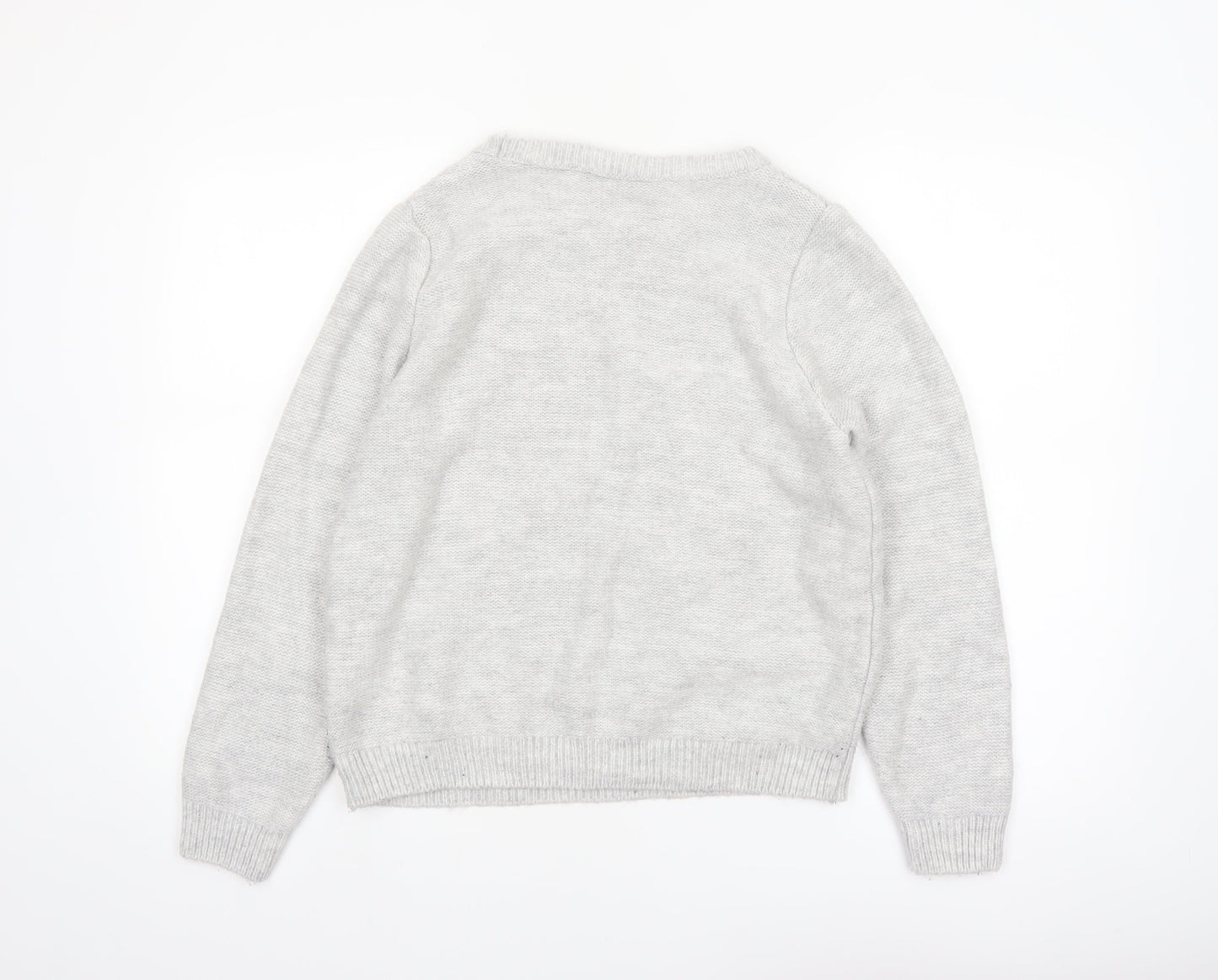 LCW Casual Women's Grey Cable Knit Crew Neck Jumper XXL